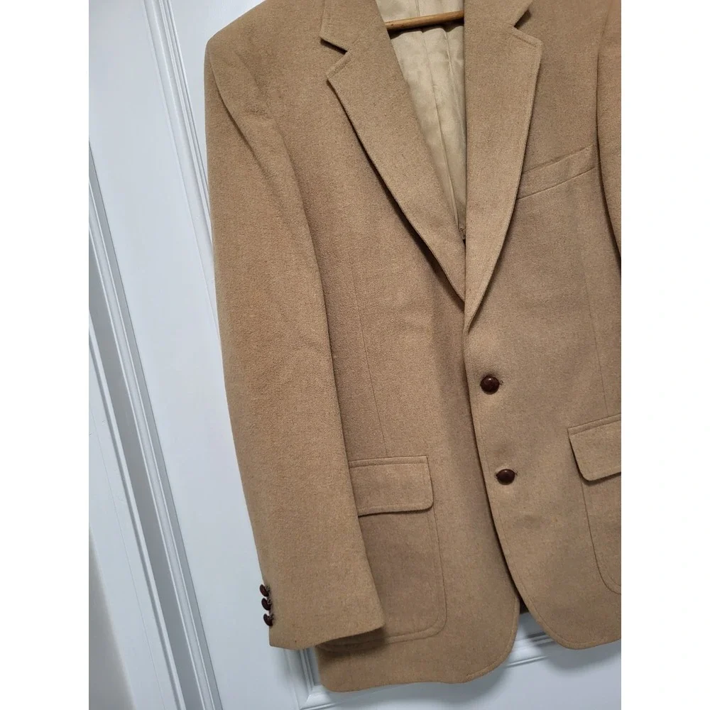 Vtg Marshall & Reed Beige 100% Camel Hair 2 Button Sportcoat Suitcoat Sz 40